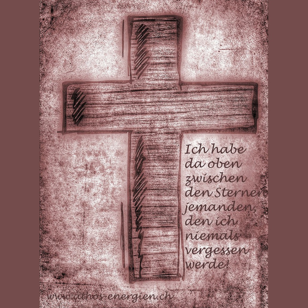 Trauerkerze 7 Tage Kreuz