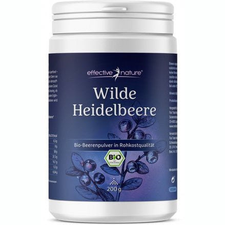 Wilde Heidelbeere - Fruchtpulver in Rohkostqualität 200 g