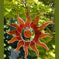 SUNCATCHER SONNE FIBERGLAS ROT 20CM