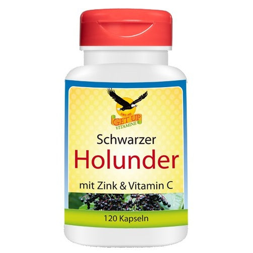 Schwarzer Holunder mit Vitamin C & Zink, 120 Kapseln - GET UP