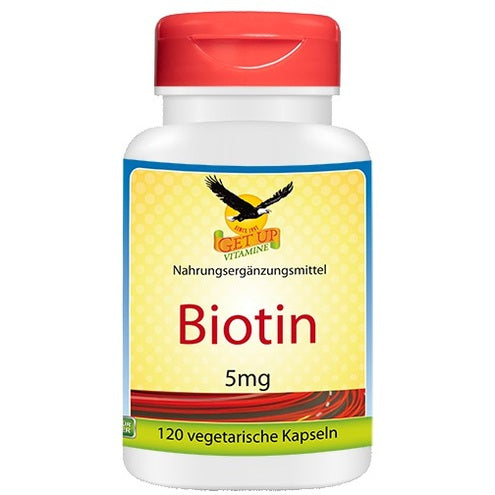Biotin - Vitamin B7 (Vitamin H), 5mg, 120 Kaps