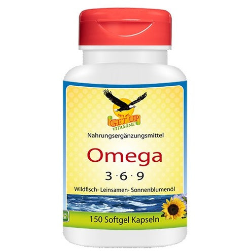 Omega 3-6-9 Fettsäuren 1000mg, 150 Kaps - GET UP