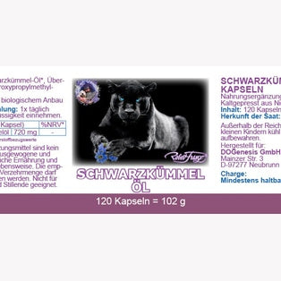 Schwarzkümmel Öl - 120 Kapseln
