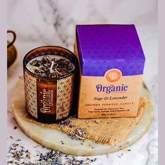 Organic Sojawachskerze - Salbei und Lavendel