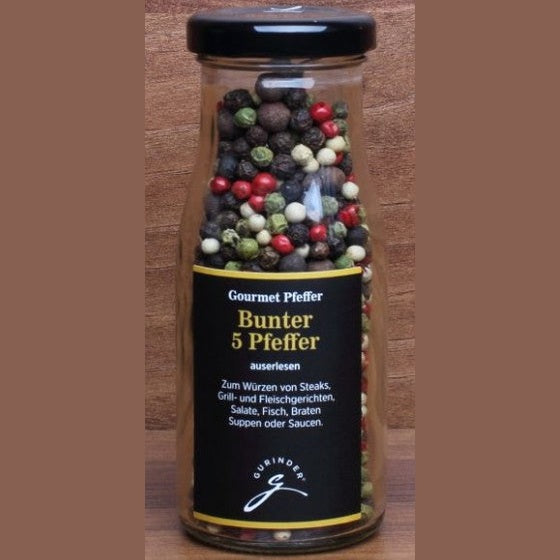 Bunter 5 Pfeffer Mischung - Gourmet Gewürz GURINDER