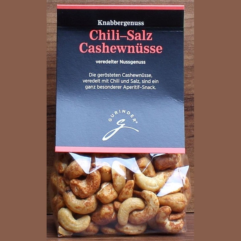 Chili-Salz Cashewnüsse 130g - Gourmet Gewürz GURINDER