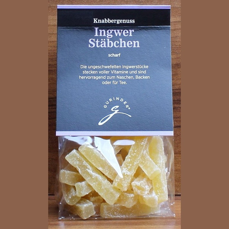 Ingwer Stäbchen scharf 130g - Gourmet Gewürz GURINDER