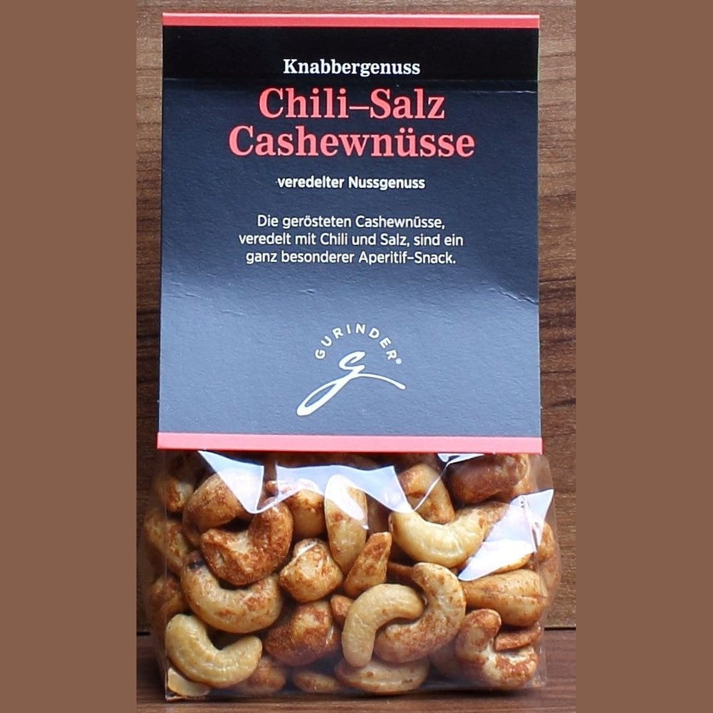 Chili-Salz Cashewnüsse 130g - Gourmet Gewürz GURINDER
