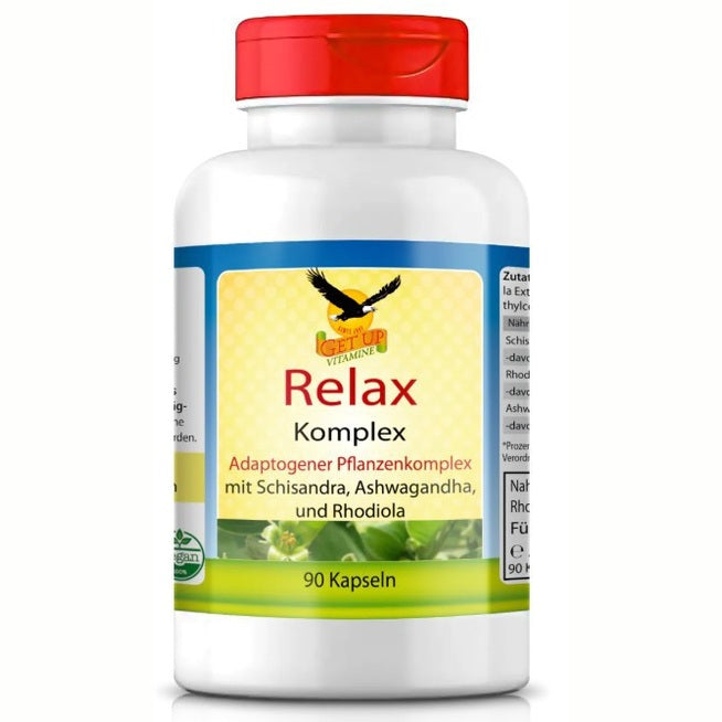 Adaptogen-Komplex - Ashwagandha, Rhodiola, Schisandra, 90 Kapseln
